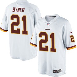 Nike Men's Limited White Road Jersey Washington Redskins Earnest Byner 21