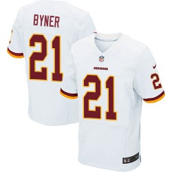 Nike Men's Elite White Road Jersey Washington Redskins Earnest Byner 21