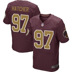 Nike Men's Elite Burgundy Red 80th Anniversary Alternate Jersey Washington Redskins Jason Hatcher 97