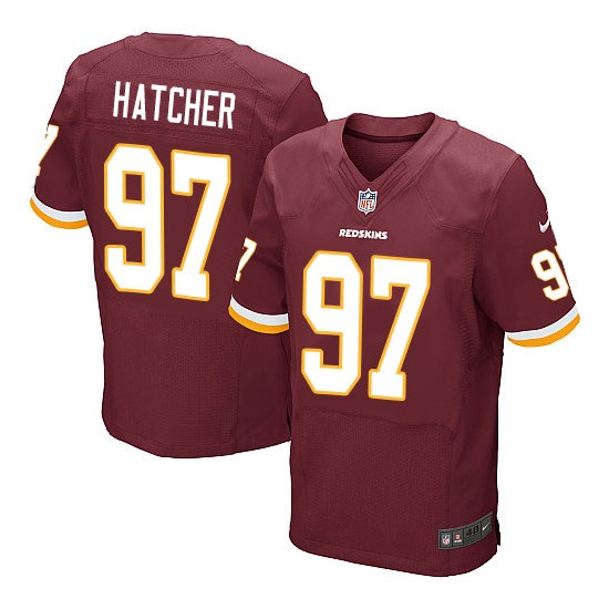 Nike Men's Elite Burgundy Red Home Jersey Washington Redskins Jason Hatcher 97