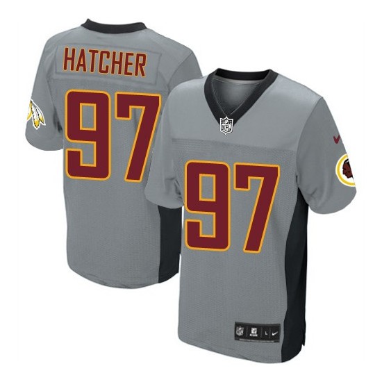 Nike Men's Elite Grey Shadow Jersey Washington Redskins Jason Hatcher 97