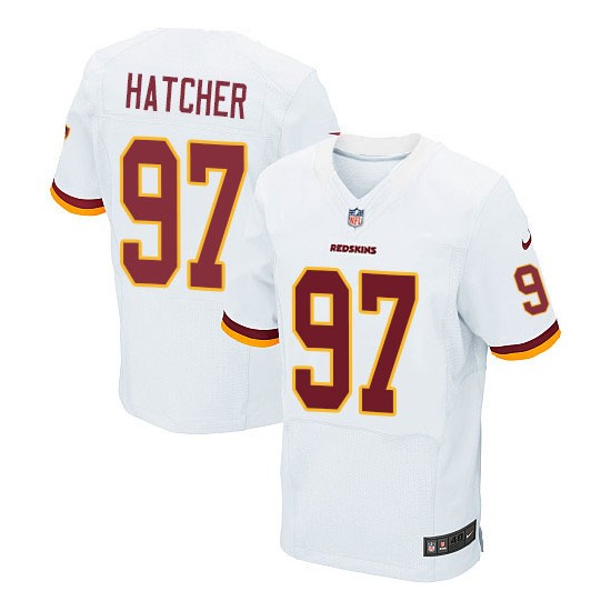 Nike Men's Elite White Road Jersey Washington Redskins Jason Hatcher 97