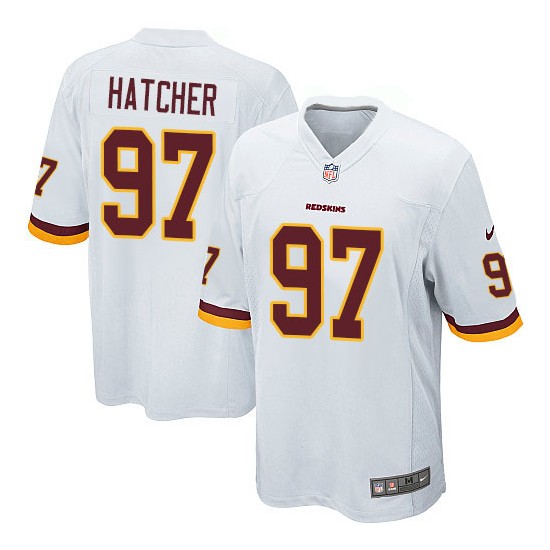 Nike Men's Game White Road Jersey Washington Redskins Jason Hatcher 97