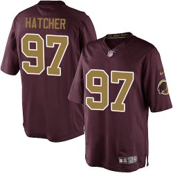 Nike Men's Limited Burgundy Red 80th Anniversary Alternate Jersey Washington Redskins Jason Hatcher 97