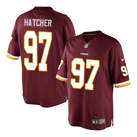 Nike Men's Limited Burgundy Red Home Jersey Washington Redskins Jason Hatcher 97