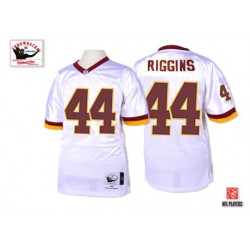 Mitchell and Ness Men's Authentic White Road Throwback Jersey Washington Redskins John Riggins 44