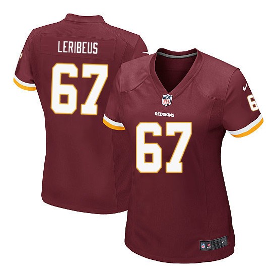 Nike Women's Game Burgundy Red Home Jersey Washington Redskins Josh Leribeus 67