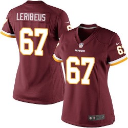 Nike Women's Elite Burgundy Red Home Jersey Washington Redskins Josh Leribeus 67
