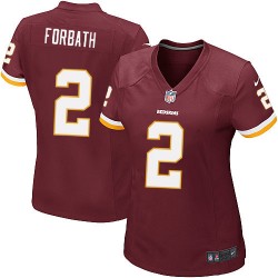 Nike Women's Game Burgundy Red Home Jersey Washington Redskins Kai Forbath 2