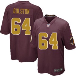Nike Youth Limited Burgundy Red 80th Anniversary Alternate Jersey Washington Redskins Kedric Golston 64