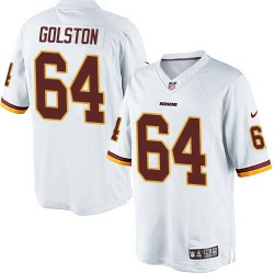 Nike Youth Limited White Road Jersey Washington Redskins Kedric Golston 64