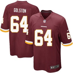 Nike Youth Elite Burgundy Red Home Jersey Washington Redskins Kedric Golston 64